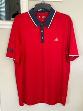 USA Men’s Golf Team Red Polo Adidas Size Large